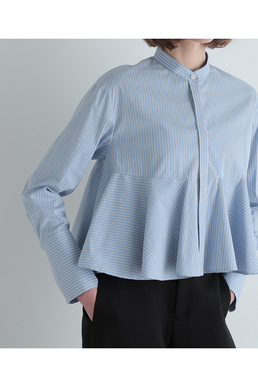 【ル フィル/LE PHIL】のSOLOTEXブロードショートペプラムブラウス 人気、トレンドファッション・服の通販 founy(ファニー) 　ファッション　Fashion　レディースファッション　Fashion for Women　トップス・カットソー　Cut & Sew Tops　シャツ・ブラウス・オフィスカジュアル　Elegant Blouses & Button-Ups　カフス　Cuff Design　クラシック　Classic, Timeless Style　スタンダード　Standard, Basic　スタンド　Stand Collar, Upright Stand　スリーブ　Sleeve, Long Sleeve / Short Sleeve　フレア　Flare, Flared　ロング　Long, Long-Length　エレガント 上品　Elegant　新作・新入荷　New Arrivals / New In　other-6|ID: prp329100004837706 ipo3291000000035248014