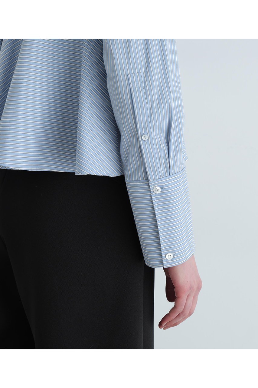 【ル フィル/LE PHIL】のSOLOTEXブロードショートペプラムブラウス 人気、トレンドファッション・服の通販 founy(ファニー) 　ファッション　Fashion　レディースファッション　Fashion for Women　トップス・カットソー　Cut & Sew Tops　シャツ・ブラウス・オフィスカジュアル　Elegant Blouses & Button-Ups　カフス　Cuff Design　クラシック　Classic, Timeless Style　スタンダード　Standard, Basic　スタンド　Stand Collar, Upright Stand　スリーブ　Sleeve, Long Sleeve / Short Sleeve　フレア　Flare, Flared　ロング　Long, Long-Length　エレガント 上品　Elegant　新作・新入荷　New Arrivals / New In　other-8|ID: prp329100004837706 ipo3291000000035248016