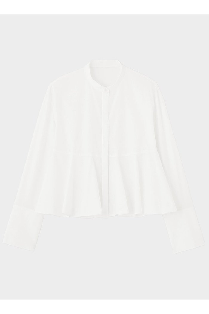 【ル フィル/LE PHIL】のブロードショートペプラムブラウス インテリア・キッズ・メンズ・レディースファッション・服の通販 founy(ファニー) https://founy.com/ ファッション Fashion レディースファッション Fashion for Women トップス・カットソー Cut & Sew Tops シャツ・ブラウス・オフィスカジュアル Elegant Blouses & Button-Ups カフス Cuff Design クラシック Classic, Timeless Style スタンダード Standard, Basic スタンド Stand Collar, Upright Stand スリーブ Sleeve, Long Sleeve / Short Sleeve フレア Flare, Flared ロング Long, Long-Length エレガント 上品 Elegant |ID: prp329100004837706 ipo3291000000035354552