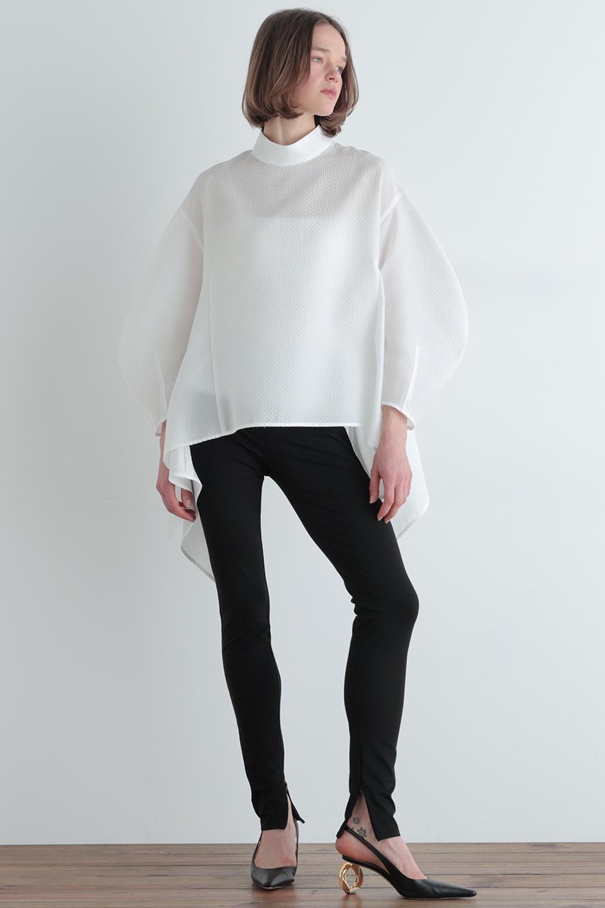 【ル フィル/LE PHIL】のスクエアジャカードブラウス 人気、トレンドファッション・服の通販 founy(ファニー) 　ファッション　Fashion　レディースファッション　Fashion for Women　トップス・カットソー　Cut & Sew Tops　シャツ・ブラウス・オフィスカジュアル　Elegant Blouses & Button-Ups　ジャカード／ジャガード　Jacquard, Woven Pattern　スタンダード　Standard, Basic　スリーブ　Sleeve, Long Sleeve / Short Sleeve　バランス　Balance, Style Balance　フレア　Flare, Flared　ロング　Long, Long-Length　other-3|ID: prp329100004837709 ipo3291000000035850183