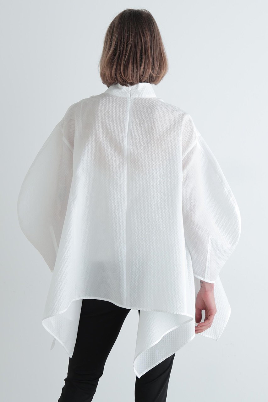 【ル フィル/LE PHIL】のスクエアジャカードブラウス 人気、トレンドファッション・服の通販 founy(ファニー) 　ファッション　Fashion　レディースファッション　Fashion for Women　トップス・カットソー　Cut & Sew Tops　シャツ・ブラウス・オフィスカジュアル　Elegant Blouses & Button-Ups　ジャカード／ジャガード　Jacquard, Woven Pattern　スタンダード　Standard, Basic　スリーブ　Sleeve, Long Sleeve / Short Sleeve　バランス　Balance, Style Balance　フレア　Flare, Flared　ロング　Long, Long-Length　other-5|ID: prp329100004837709 ipo3291000000035850187