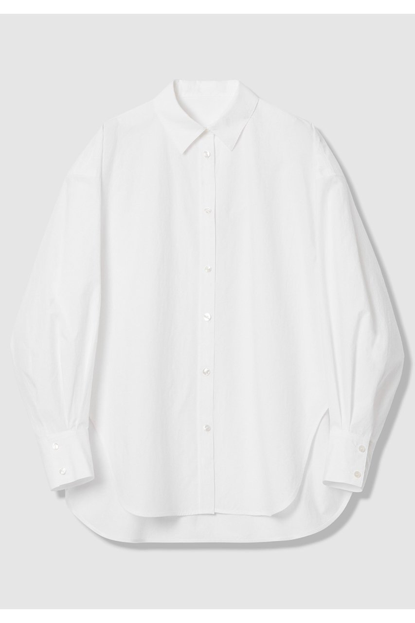 【アルアバイル/allureville】のバレススリーブシャツ インテリア・キッズ・メンズ・レディースファッション・服の通販 founy(ファニー) 　ファッション　Fashion　レディースファッション　Fashion for Women　トップス・カットソー　Cut & Sew Tops　シャツ・ブラウス・オフィスカジュアル　Elegant Blouses & Button-Ups　2026年　2026　シンプル　Simple, Minimal　スリット　Slit, Slit Detail　スリーブ　Sleeve, Long Sleeve / Short Sleeve　タイプライター　Typewriter Fabric, Crisp Cotton　フォルム　Silhouette, Form　ロング　Long, Long-Length　エレガント 上品　Elegant　夏　Summer　春　Spring　S/S・春夏　SS, Spring/Summer, Warm Season　オフホワイト|ID: prp329100004837718 ipo3291000000036093431