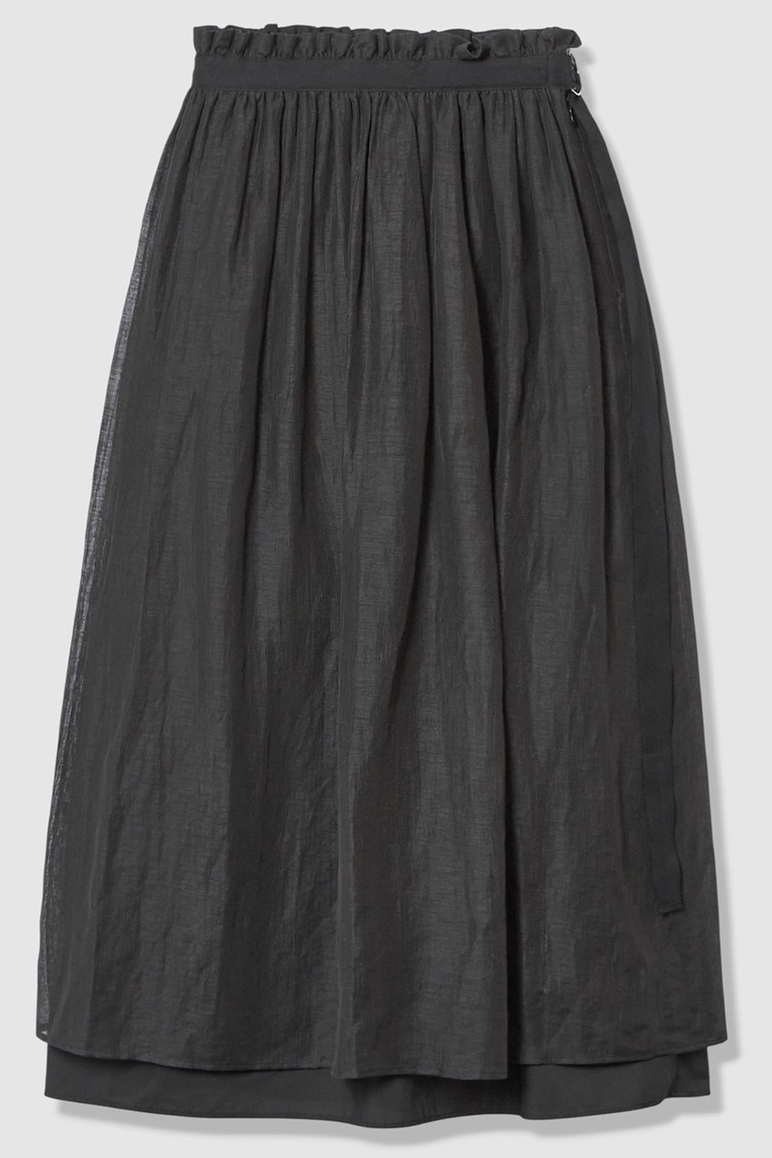 【アルアバイル/allureville】のカールマイヤーギャザースカート インテリア・キッズ・メンズ・レディースファッション・服の通販 founy(ファニー) 　ファッション　Fashion　レディースファッション　Fashion for Women　スカート　Skirts　ロングスカート　Long Skirts / Maxi & Midi Skirts　2026年　2026　ギャザー　Gathered, Ruffled　シアー　Sheer, See-Through　シンプル　Simple, Minimal　リネン　Linen, Linen Fabric　ロング　Long, Long-Length　夏　Summer　春　Spring　S/S・春夏　SS, Spring/Summer, Warm Season　軽量　Lightweight, Ultra Light　ブラック|ID: prp329100004837721 ipo3291000000035997951