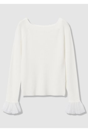 【アルアバイル/allureville】 2WAYネックフリルカフプルオーバー人気、トレンドファッション・服の通販 founy(ファニー) ファッション Fashion レディースファッション Fashion for Women トップス・カットソー Cut & Sew Tops ニット Knit Tops & Sweaters カジュアルプルオーバー・ニットトップス Pullovers & Knit Tops / Casual Pullovers シアー Sheer, See-Through シンプル Simple, Minimal デコルテ Décolleté, Neckline 人気 Popular, Best Seller 新作・新入荷 New Arrivals / New In |ID:prp329100004837723