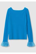 【アルアバイル/allureville】の2WAYネックフリルカフプルオーバー 人気、トレンドファッション・服の通販 founy(ファニー) ファッション Fashion レディースファッション Fashion for Women トップス・カットソー Cut & Sew Tops ニット Knit Tops & Sweaters カジュアルプルオーバー・ニットトップス Pullovers & Knit Tops / Casual Pullovers 2026年 2026 シアー Sheer, See-Through シンプル Simple, Minimal デコルテ Décolleté, Neckline 人気 Popular, Best Seller 再入荷 Restock / Back in Stock 夏 Summer 春 Spring S/S・春夏 SS, Spring/Summer, Warm Season thumbnail ブルー|ID: prp329100004837723 ipo3291000000035944716