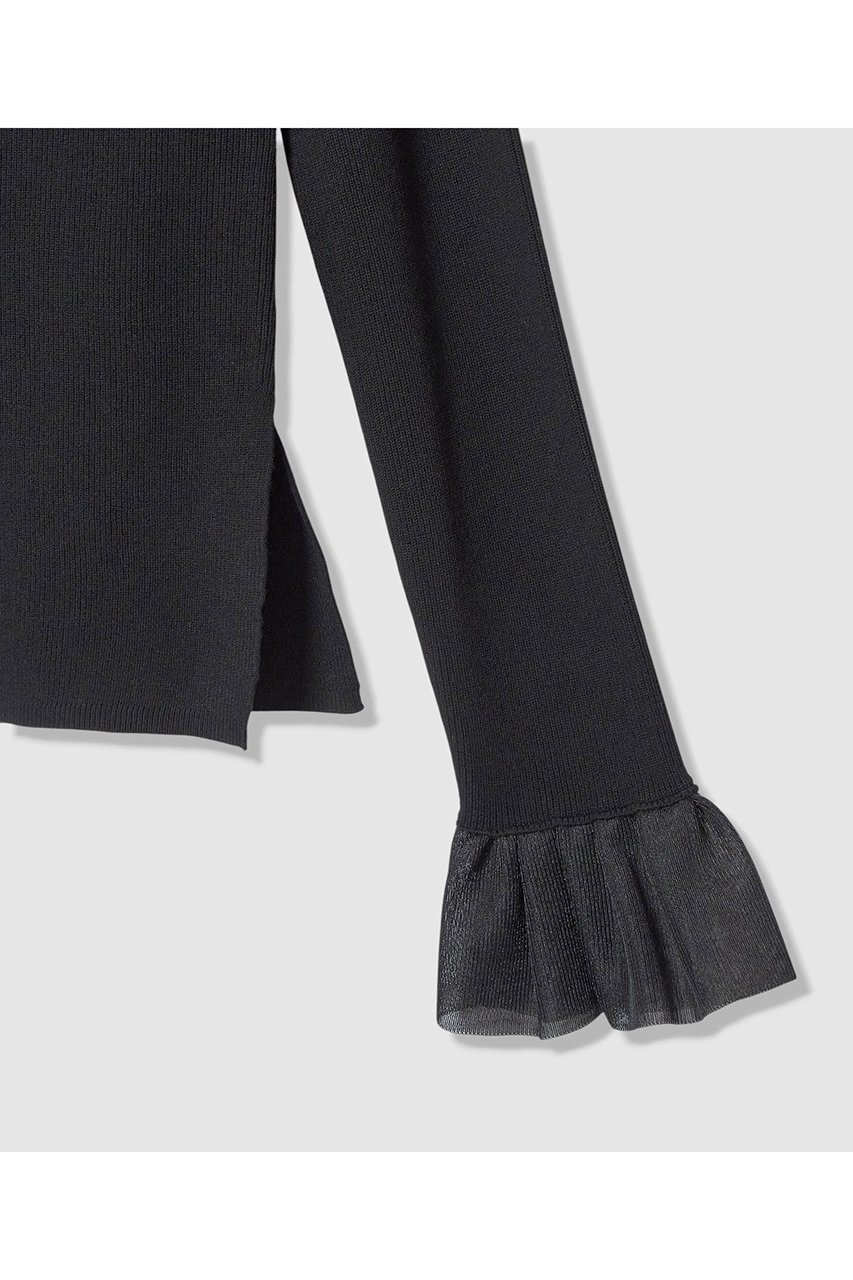 【アルアバイル/allureville】の2WAYネックフリルカフプルオーバー 人気、トレンドファッション・服の通販 founy(ファニー) 　ファッション　Fashion　レディースファッション　Fashion for Women　トップス・カットソー　Cut & Sew Tops　ニット　Knit Tops & Sweaters　カジュアルプルオーバー・ニットトップス　Pullovers & Knit Tops / Casual Pullovers　2026年　2026　シアー　Sheer, See-Through　シンプル　Simple, Minimal　デコルテ　Décolleté, Neckline　人気　Popular, Best Seller　再入荷　Restock / Back in Stock　夏　Summer　春　Spring　S/S・春夏　SS, Spring/Summer, Warm Season　other-4|ID: prp329100004837723 ipo3291000000035944721