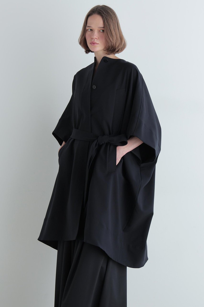 【ル フィル/LE PHIL】のダブルクロスケープコート 人気、トレンドファッション・服の通販 founy(ファニー) 　ファッション　Fashion　レディースファッション　Fashion for Women　アウター　Coat / Outerwear Collection　コート・ロングコート・ピーコート　Long Coats, Peacoats & More　ショート　Short, Short Length　ダブル　Double, Double-Breasted　トラベル　Travel, Travel Gear　ドレープ　Drape, Draping Fabric　ビッグ　Big, Oversized　フォルム　Silhouette, Form　other-4|ID: prp329100004837737 ipo3291000000036162743