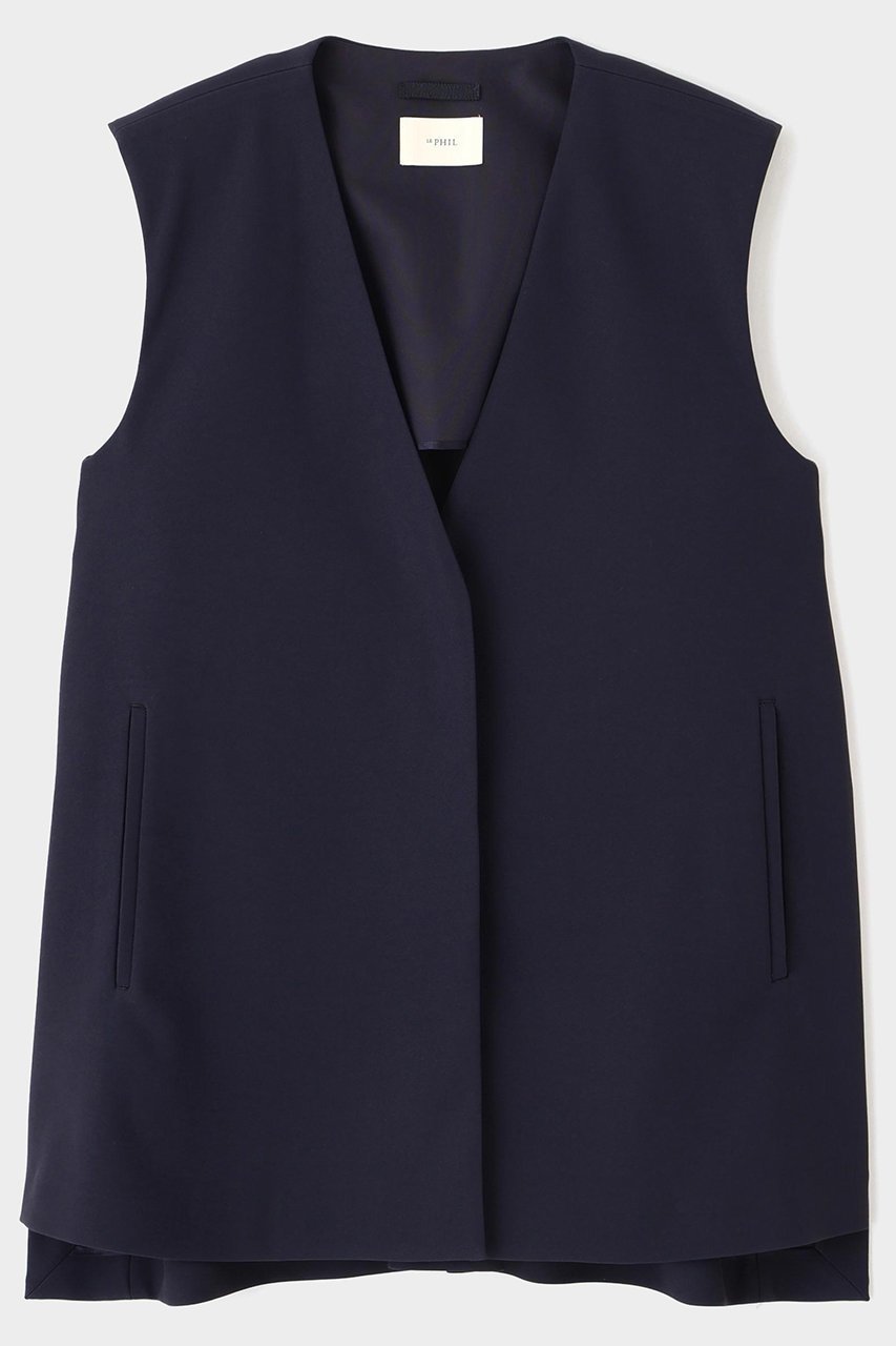 【ル フィル/LE PHIL】の2WAYツイルボックスジレ インテリア・キッズ・メンズ・レディースファッション・服の通販 founy(ファニー) 　ファッション　Fashion　レディースファッション　Fashion for Women　アウター　Coat / Outerwear Collection　レディースジャケット・軽アウター　Jackets　ジャケット　Jacket, Outerwear　スタンダード　Standard, Basic　スリム　Slim, Slim Fit　セットアップ　Set-Up, Coordinated Outfit　ツイル　Twist, Twisted Detail　バランス　Balance, Style Balance　定番　Standard, Basic Item　新作・新入荷　New Arrivals / New In　ネイビー|ID: prp329100004837742 ipo3291000000035248276