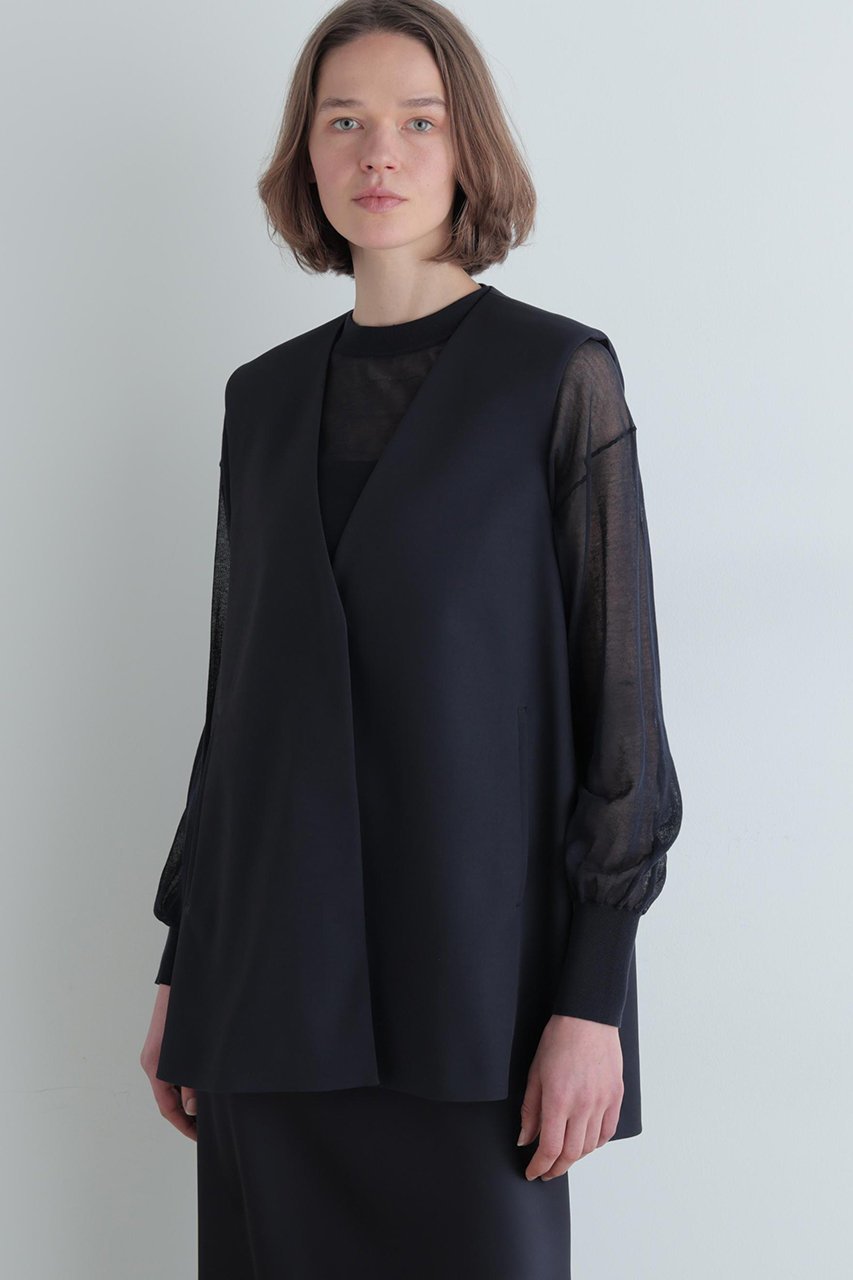 【ル フィル/LE PHIL】の2WAYツイルボックスジレ 人気、トレンドファッション・服の通販 founy(ファニー) 　ファッション　Fashion　レディースファッション　Fashion for Women　アウター　Coat / Outerwear Collection　レディースジャケット・軽アウター　Jackets　ジャケット　Jacket, Outerwear　スタンダード　Standard, Basic　スリム　Slim, Slim Fit　セットアップ　Set-Up, Coordinated Outfit　ツイル　Twist, Twisted Detail　バランス　Balance, Style Balance　定番　Standard, Basic Item　other-2|ID: prp329100004837742 ipo3291000000035853869