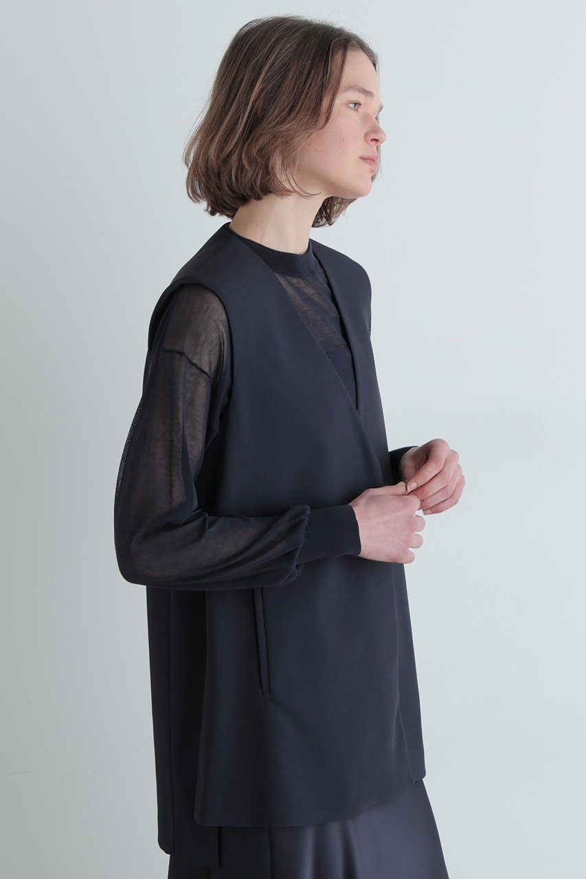 【ル フィル/LE PHIL】の2WAYツイルボックスジレ 人気、トレンドファッション・服の通販 founy(ファニー) 　ファッション　Fashion　レディースファッション　Fashion for Women　アウター　Coat / Outerwear Collection　レディースジャケット・軽アウター　Jackets　ジャケット　Jacket, Outerwear　スタンダード　Standard, Basic　スリム　Slim, Slim Fit　セットアップ　Set-Up, Coordinated Outfit　ツイル　Twist, Twisted Detail　バランス　Balance, Style Balance　定番　Standard, Basic Item　other-4|ID: prp329100004837742 ipo3291000000035853873