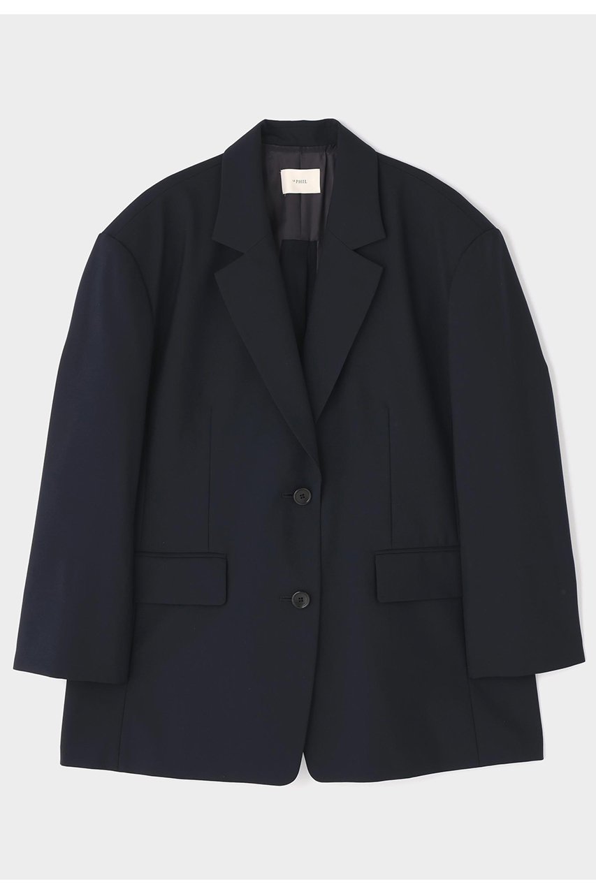 【ル フィル/LE PHIL】のライトウールジャケット インテリア・キッズ・メンズ・レディースファッション・服の通販 founy(ファニー) 　ファッション　Fashion　レディースファッション　Fashion for Women　アウター　Coat / Outerwear Collection　レディースジャケット・軽アウター　Jackets　おすすめ　Recommended / Our Picks　シンプル　Simple, Minimal　ジャケット　Jacket, Outerwear　セットアップ　Set-Up, Coordinated Outfit　タイトスカート　Pencil Skirt, Tight Skirt　ドレス　Dress, One-Piece　ドレープ　Drape, Draping Fabric　ノースリーブ　Sleeveless, No-Sleeve　ビッグ　Big, Oversized　ネイビー|ID: prp329100004837744 ipo3291000000036130805