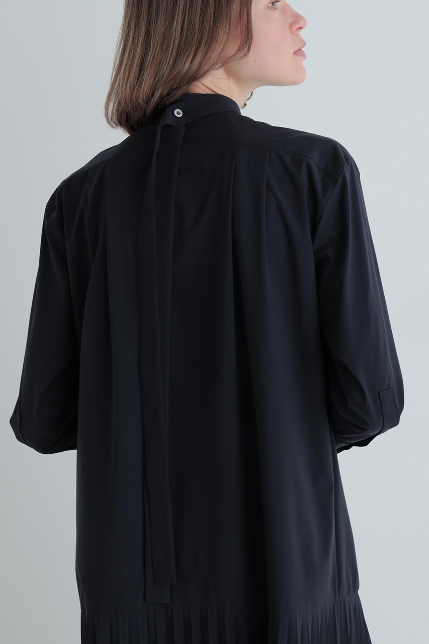 【ル フィル/LE PHIL】のSOLOTEXブロードプリーツワンピース 人気、トレンドファッション・服の通販 founy(ファニー) 　ファッション　Fashion　レディースファッション　Fashion for Women　ワンピース　Dresses　チュニック　Tunic Tops & Dresses　スタンダード　Standard, Basic　チュニック　Tunic, Long Top　ドレープ　Drape, Draping Fabric　ブロード　Broadcloth, Fine Cotton　プリーツ　Pleats, Pleated　プレーン　Plain, Simple　ボトム　Bottoms, Lower Wear　リボン　Ribbon, Bow　ロング　Long, Long-Length　新作・新入荷　New Arrivals / New In　other-8|ID: prp329100004837746 ipo3291000000035248314