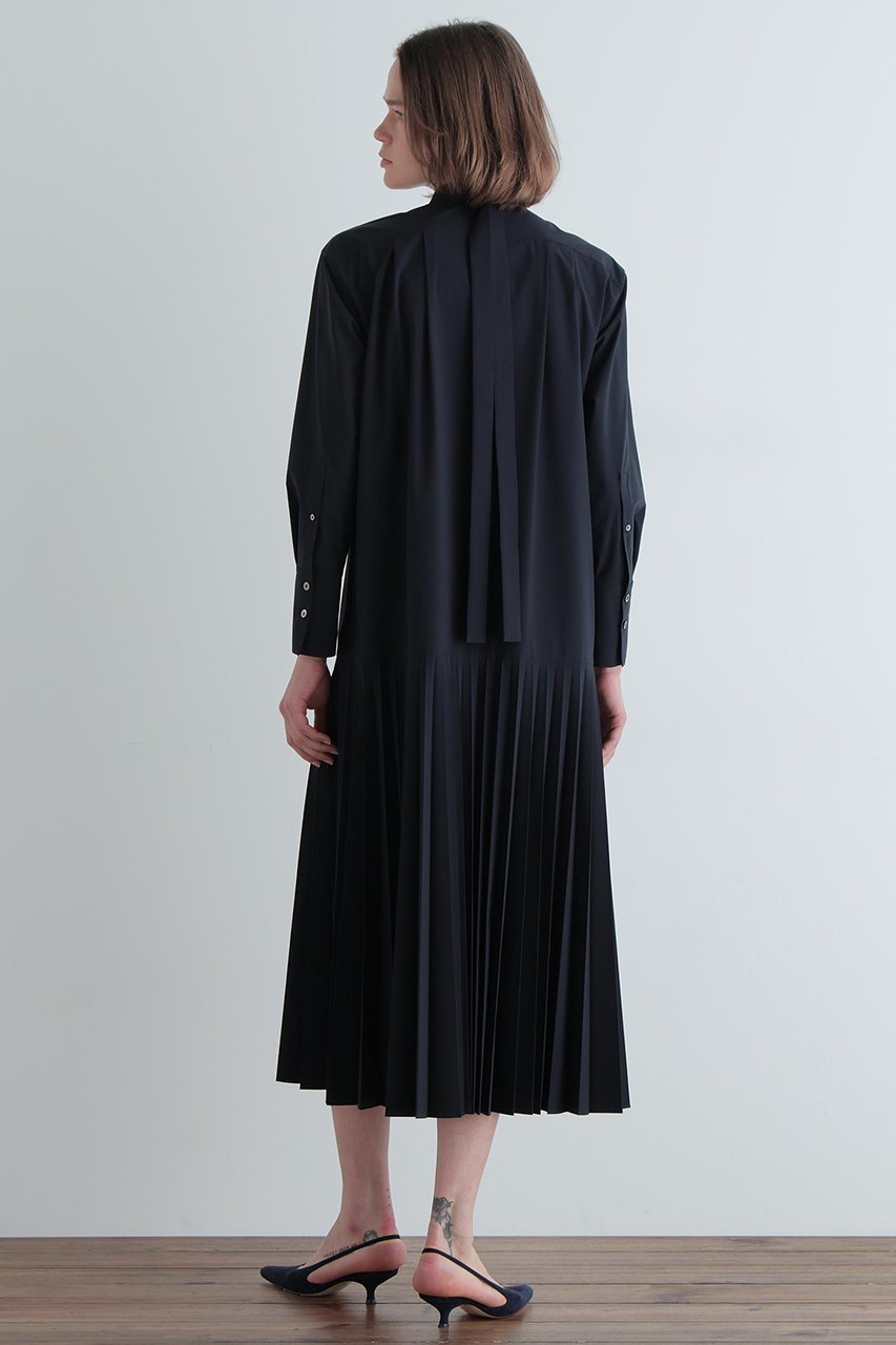 【ル フィル/LE PHIL】のSOLOTEXブロードプリーツワンピース 人気、トレンドファッション・服の通販 founy(ファニー) 　ファッション　Fashion　レディースファッション　Fashion for Women　ワンピース　Dresses　チュニック　Tunic Tops & Dresses　スタンダード　Standard, Basic　チュニック　Tunic, Long Top　ドレープ　Drape, Draping Fabric　ブロード　Broadcloth, Fine Cotton　プリーツ　Pleats, Pleated　プレーン　Plain, Simple　ボトム　Bottoms, Lower Wear　リボン　Ribbon, Bow　ロング　Long, Long-Length　other-4|ID: prp329100004837746 ipo3291000000036162759