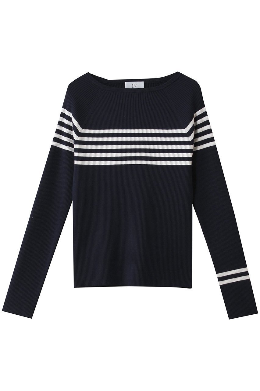 【プルミエ アロンディスモン/1er Arrondissement】のヴィスコースストレッチリブニットプルオーバー インテリア・キッズ・メンズ・レディースファッション・服の通販 founy(ファニー) 　ファッション　Fashion　レディースファッション　Fashion for Women　トップス・カットソー　Cut & Sew Tops　ニット　Knit Tops & Sweaters　カジュアルプルオーバー・ニットトップス　Pullovers & Knit Tops / Casual Pullovers　2026年　2026　おすすめ　Recommended / Our Picks　インナー　Innerwear　ロング　Long, Long-Length　エレガント 上品　Elegant　今季　This Season, Current Season　夏　Summer　春　Spring　S/S・春夏　SS, Spring/Summer, Warm Season　ボーダー|ID: prp329100004837752 ipo3291000000035248357