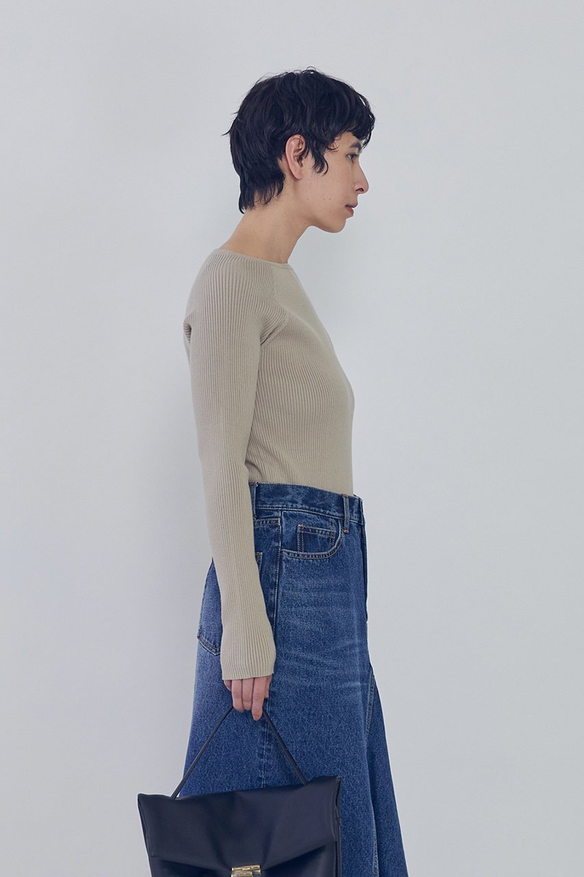 【プルミエ アロンディスモン/1er Arrondissement】のヴィスコースストレッチリブニットプルオーバー 人気、トレンドファッション・服の通販 founy(ファニー) 　ファッション　Fashion　レディースファッション　Fashion for Women　トップス・カットソー　Cut & Sew Tops　ニット　Knit Tops & Sweaters　カジュアルプルオーバー・ニットトップス　Pullovers & Knit Tops / Casual Pullovers　2026年　2026　おすすめ　Recommended / Our Picks　インナー　Innerwear　ロング　Long, Long-Length　エレガント 上品　Elegant　今季　This Season, Current Season　夏　Summer　春　Spring　S/S・春夏　SS, Spring/Summer, Warm Season　other-7|ID: prp329100004837752 ipo3291000000036162828