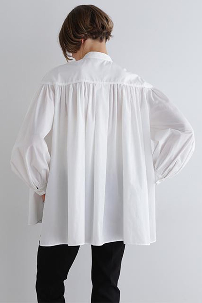 【ル フィル/LE PHIL】のタイプライターギャザーブラウス 人気、トレンドファッション・服の通販 founy(ファニー) 　ファッション　Fashion　レディースファッション　Fashion for Women　トップス・カットソー　Cut & Sew Tops　シャツ・ブラウス・オフィスカジュアル　Elegant Blouses & Button-Ups　おすすめ　Recommended / Our Picks　ギャザー　Gathered, Ruffled　スリット　Slit, Slit Detail　スリーブ　Sleeve, Long Sleeve / Short Sleeve　バランス　Balance, Style Balance　ブロード　Broadcloth, Fine Cotton　ベスト　Vest, Waistcoat　ヨーク　Yoke, Yoke Design　リラックス　Relax, Relaxed Fit　ロング　Long, Long-Length　other-6|ID: prp329100004837761 ipo3291000000035429388