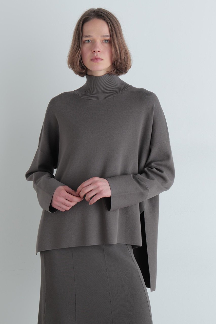 【ル フィル/LE PHIL】のオーバーサイズプルオーバーニット 人気、トレンドファッション・服の通販 founy(ファニー) 　ファッション　Fashion　レディースファッション　Fashion for Women　トップス・カットソー　Cut & Sew Tops　ニット　Knit Tops & Sweaters　カジュアルプルオーバー・ニットトップス　Pullovers & Knit Tops / Casual Pullovers　シンプル　Simple, Minimal　スタンダード　Standard, Basic　スリット　Slit, Slit Detail　ハイネック　High Neck, Mock Neck　再入荷　Restock / Back in Stock　other-2|ID: prp329100004837765 ipo3291000000035248489