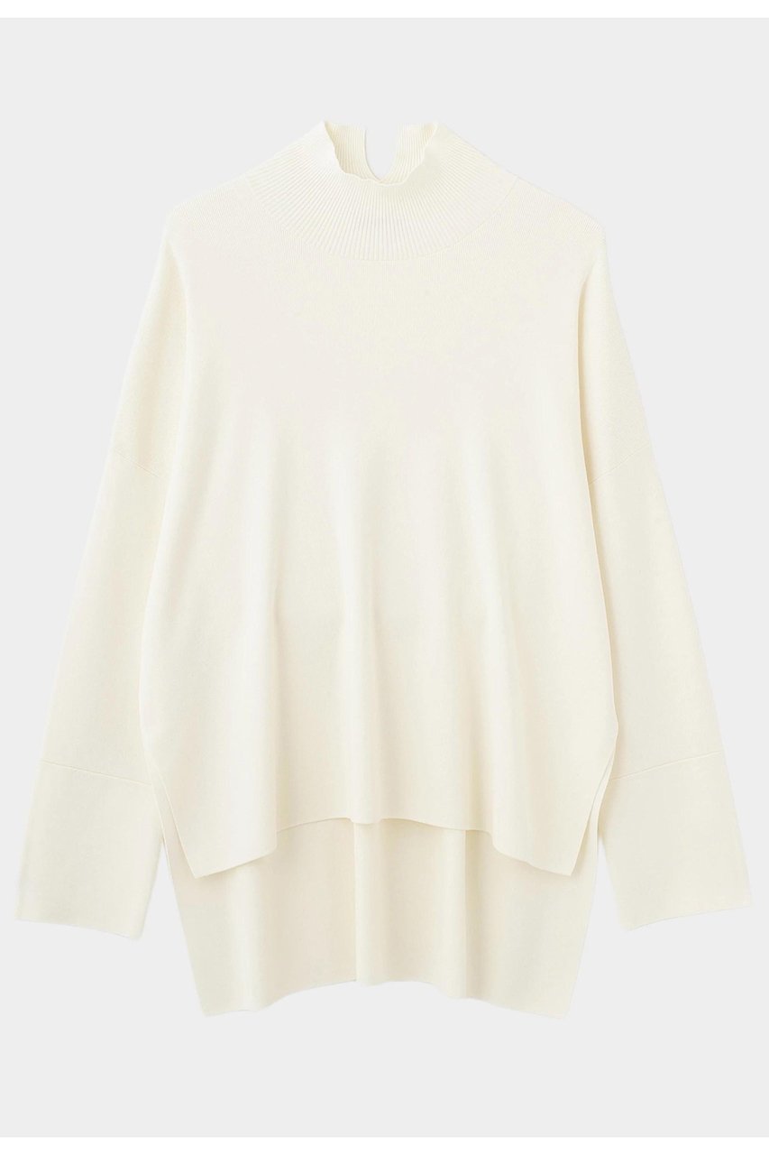 【ル フィル/LE PHIL】のオーバーサイズプルオーバーニット インテリア・キッズ・メンズ・レディースファッション・服の通販 founy(ファニー) 　ファッション　Fashion　レディースファッション　Fashion for Women　トップス・カットソー　Cut & Sew Tops　ニット　Knit Tops & Sweaters　カジュアルプルオーバー・ニットトップス　Pullovers & Knit Tops / Casual Pullovers　シンプル　Simple, Minimal　スタンダード　Standard, Basic　スリット　Slit, Slit Detail　ハイネック　High Neck, Mock Neck　ホワイト|ID: prp329100004837765 ipo3291000000035944752