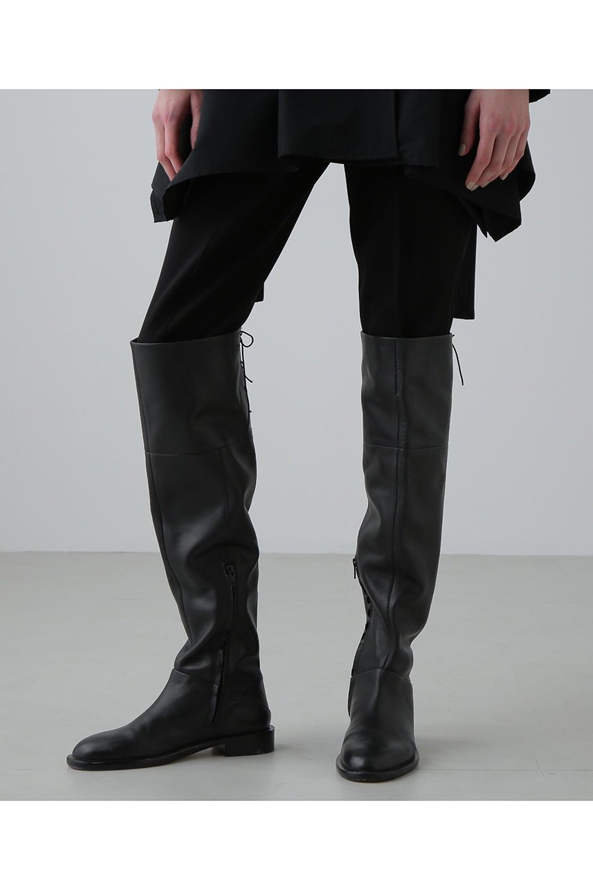 【アドーア/ADORE】のレザーロングブーツ 人気、トレンドファッション・服の通販 founy(ファニー) 　ファッション　Fashion　レディースファッション　Fashion for Women　コラボ　Collaboration, Collab　コレクション　Collection, Seasonal Line　今季　This Season, Current Season　トレンド　Trend, Trending Now　バランス　Balance, Style Balance　フラット　Flat, Flat Shoes　ポンチョ　Poncho, Cape Style　レース　Lace, Lace Fabric　 other-1|ID: prp329100004837771 ipo3291000000035944788