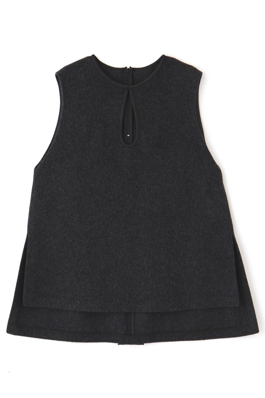 【アドーア/ADORE】のウールカシミヤブラウス インテリア・キッズ・メンズ・レディースファッション・服の通販 founy(ファニー) 　ファッション　Fashion　レディースファッション　Fashion for Women　トップス・カットソー　Cut & Sew Tops　キャミソール&ノースリーブ　Camisoles & Sleeveless Tops　シャツ・ブラウス・オフィスカジュアル　Elegant Blouses & Button-Ups　おすすめ　Recommended / Our Picks　サテン　Satin, Glossy Fabric　セットアップ　Set-Up, Coordinated Outfit　ノースリーブ　Sleeveless, No-Sleeve　パイピング　Piping, Trim Design　グレー|ID: prp329100004837773 ipo3291000000035248588