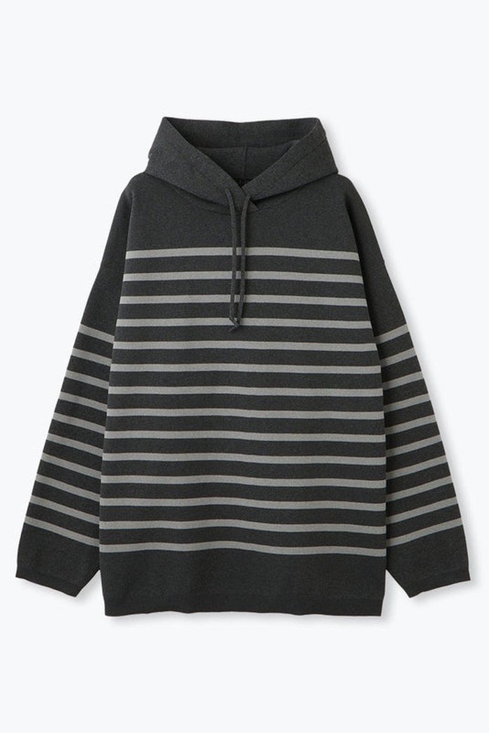 【レリル/lelill】のハイテクニット/ボーダーフーディ インテリア・キッズ・メンズ・レディースファッション・服の通販 founy(ファウニー) https://founy.com/ ファッション Fashion レディースファッション Fashion for Women トップス・カットソー Cut & Sew Tops ニット Knit Tops & Sweaters カジュアルプルオーバー・ニットトップス Pullovers & Knit Tops / Casual Pullovers ジャケット Jacket, Outerwear 冬 Winter / This Winter |ID: prp329100004837775 ipo3291000000036780974