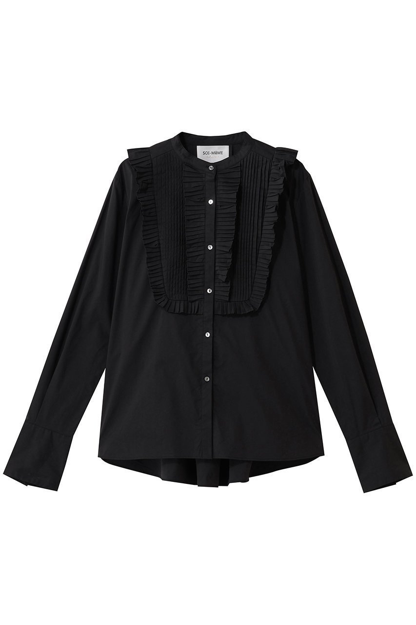 【マリリンムーン/MARILYN MOON】の【SOI-MeME】タックプリーツジャボブラウス インテリア・キッズ・メンズ・レディースファッション・服の通販 founy(ファニー) 　ファッション　Fashion　レディースファッション　Fashion for Women　トップス・カットソー　Cut & Sew Tops　シャツ・ブラウス・オフィスカジュアル　Elegant Blouses & Button-Ups　2026年　2026　シンプル　Simple, Minimal　スリーブ　Sleeve, Long Sleeve / Short Sleeve　バランス　Balance, Style Balance　フリル　Frill, Ruffle　プリーツ　Pleats, Pleated　ボトム　Bottoms, Lower Wear　ロング　Long, Long-Length　夏　Summer　春　Spring　S/S・春夏　SS, Spring/Summer, Warm Season　ブラック|ID: prp329100004837780 ipo3291000000035248806
