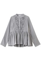 【マリリンムーン/MARILYN MOON】の【SOI-MeME】コードエンブロイダリーダイヤタックブラウス 人気、トレンドファッション・服の通販 founy(ファニー) ファッション Fashion レディースファッション Fashion for Women トップス・カットソー Cut & Sew Tops シャツ・ブラウス・オフィスカジュアル Elegant Blouses & Button-Ups 2026年 2026 おすすめ Recommended / Our Picks カフス Cuff Design ギャザー Gathered, Ruffled シアー Sheer, See-Through スリット Slit, Slit Detail スリーブ Sleeve, Long Sleeve / Short Sleeve リュクス Luxury, Elegant, High-End, Chic リラックス Relax, Relaxed Fit ルーズ Loose, Oversized ロング Long, Long-Length ヴィンテージ Vintage Style 夏 Summer 春 Spring S/S・春夏 SS, Spring/Summer, Warm Season thumbnail グレー|ID: prp329100004837781 ipo3291000000035248815