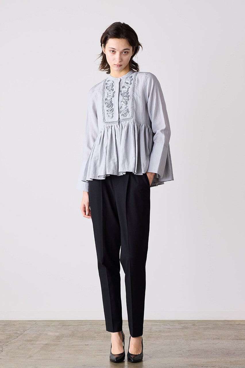 【マリリンムーン/MARILYN MOON】の【SOI-MeME】コードエンブロイダリーダイヤタックブラウス 人気、トレンドファッション・服の通販 founy(ファニー) 　ファッション　Fashion　レディースファッション　Fashion for Women　トップス・カットソー　Cut & Sew Tops　シャツ・ブラウス・オフィスカジュアル　Elegant Blouses & Button-Ups　2026年　2026　おすすめ　Recommended / Our Picks　カフス　Cuff Design　ギャザー　Gathered, Ruffled　シアー　Sheer, See-Through　スリット　Slit, Slit Detail　スリーブ　Sleeve, Long Sleeve / Short Sleeve　リュクス　Luxury, Elegant, High-End, Chic　リラックス　Relax, Relaxed Fit　ルーズ　Loose, Oversized　ロング　Long, Long-Length　ヴィンテージ　Vintage Style　夏　Summer　春　Spring　S/S・春夏　SS, Spring/Summer, Warm Season　other-6|ID: prp329100004837781 ipo3291000000035718474