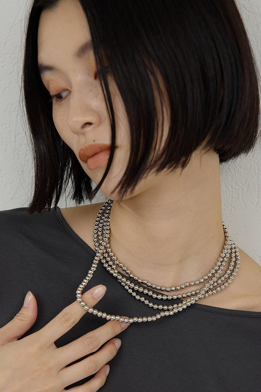 【ガリャルダガランテ/GALLARDAGALANTE】のレイヤードボールロングネックレス インテリア・キッズ・メンズ・レディースファッション・服の通販 founy(ファニー) 　ファッション　Fashion　レディースファッション　Fashion for Women　ジュエリー　Jewelry　ネックレス　Necklaces & Pendants　2026年　2026　シルバー　Silver, Metallic Silver　シンプル　Simple, Minimal　ネックレス　Necklace, Pendant Necklace　ロング　Long, Long-Length　エレガント 上品　Elegant　夏　Summer　春　Spring　S/S・春夏　SS, Spring/Summer, Warm Season　シルバー|ID: prp329100004838620 ipo3291000000035775400
