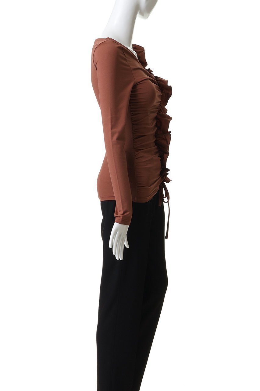 【スタニングルアー/STUNNING LURE】の【OperaSPORT】トップス 人気、トレンドファッション・服の通販 founy(ファニー) 　ファッション　Fashion　レディースファッション　Fashion for Women　トップス・カットソー　Cut & Sew Tops　シャツ・ブラウス・オフィスカジュアル　Elegant Blouses & Button-Ups　なめらか　Smooth, Silky Texture　ギャザー　Gathered, Ruffled　スリーブ　Sleeve, Long Sleeve / Short Sleeve　デコルテ　Décolleté, Neckline　ロング　Long, Long-Length　other-3|ID: prp329100004838634 ipo3291000000035258879