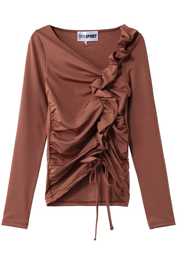 【スタニングルアー/STUNNING LURE】の【OperaSPORT】トップス インテリア・キッズ・メンズ・レディースファッション・服の通販 founy(ファニー) https://founy.com/ ファッション Fashion レディースファッション Fashion for Women トップス・カットソー Cut & Sew Tops シャツ・ブラウス・オフィスカジュアル Elegant Blouses & Button-Ups なめらか Smooth, Silky Texture ギャザー Gathered, Ruffled スリーブ Sleeve, Long Sleeve / Short Sleeve デコルテ Décolleté, Neckline ロング Long, Long-Length |ID: prp329100004838634 ipo3291000000036079726