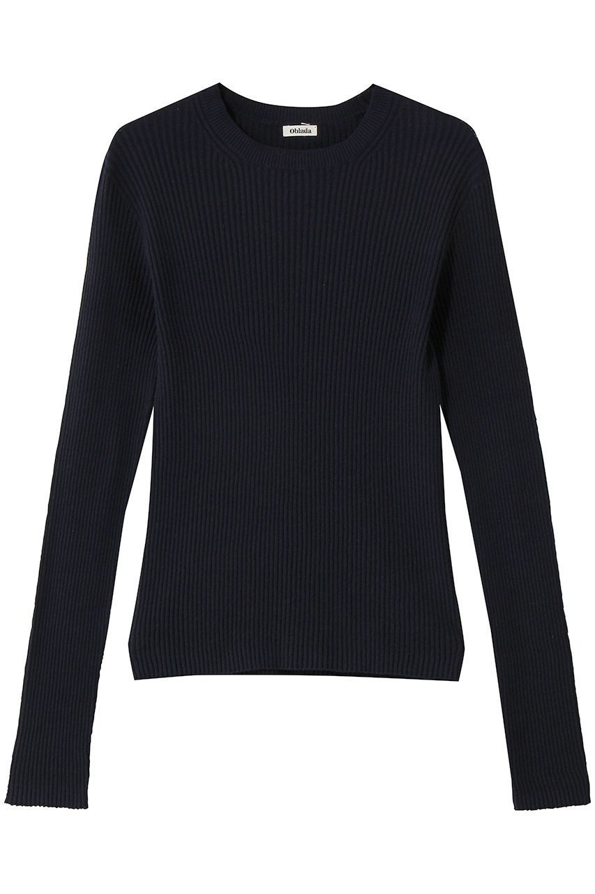 【オブラダ/Oblada】のリブニット インテリア・キッズ・メンズ・レディースファッション・服の通販 founy(ファニー) ファッション Fashion レディースファッション Fashion for Women トップス・カットソー Cut & Sew Tops ニット Knit Tops & Sweaters カジュアルプルオーバー・ニットトップス Pullovers & Knit Tops / Casual Pullovers 2026年 2026 コンパクト Compact, Small Size シンプル Simple, Minimal スラックス Slacks, Dress Pants デニム Denim, Jeans Material リブニット Rib Knit, Ribbed Knit 夏 Summer 春 Spring S/S・春夏 SS, Spring/Summer, Warm Season ネイビー|ID: prp329100004838643 ipo3291000000035258968
