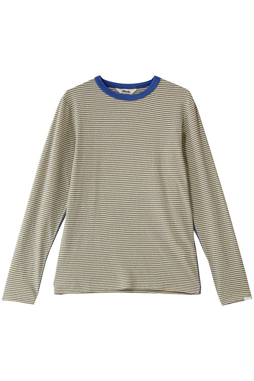 【オブラダ/Oblada】のマルチボーダーロングTシャツ インテリア・キッズ・メンズ・レディースファッション・服の通販 founy(ファニー) 　ファッション　Fashion　レディースファッション　Fashion for Women　トップス・カットソー　Cut & Sew Tops　シャツ・ブラウス・オフィスカジュアル　Elegant Blouses & Button-Ups　ロングTシャツ・Tシャツ　Longline T-Shirts & Tees　カットソー・ベーシックTシャツ　Cut-and-Sewn Tops / Stretch Tees & Basics　2026年　2026　インナー　Innerwear　スリーブ　Sleeve, Long Sleeve / Short Sleeve　ボーダー　Border, Stripe　ロング　Long, Long-Length　夏　Summer　春　Spring　S/S・春夏　SS, Spring/Summer, Warm Season　イエロー|ID: prp329100004838650 ipo3291000000036079766
