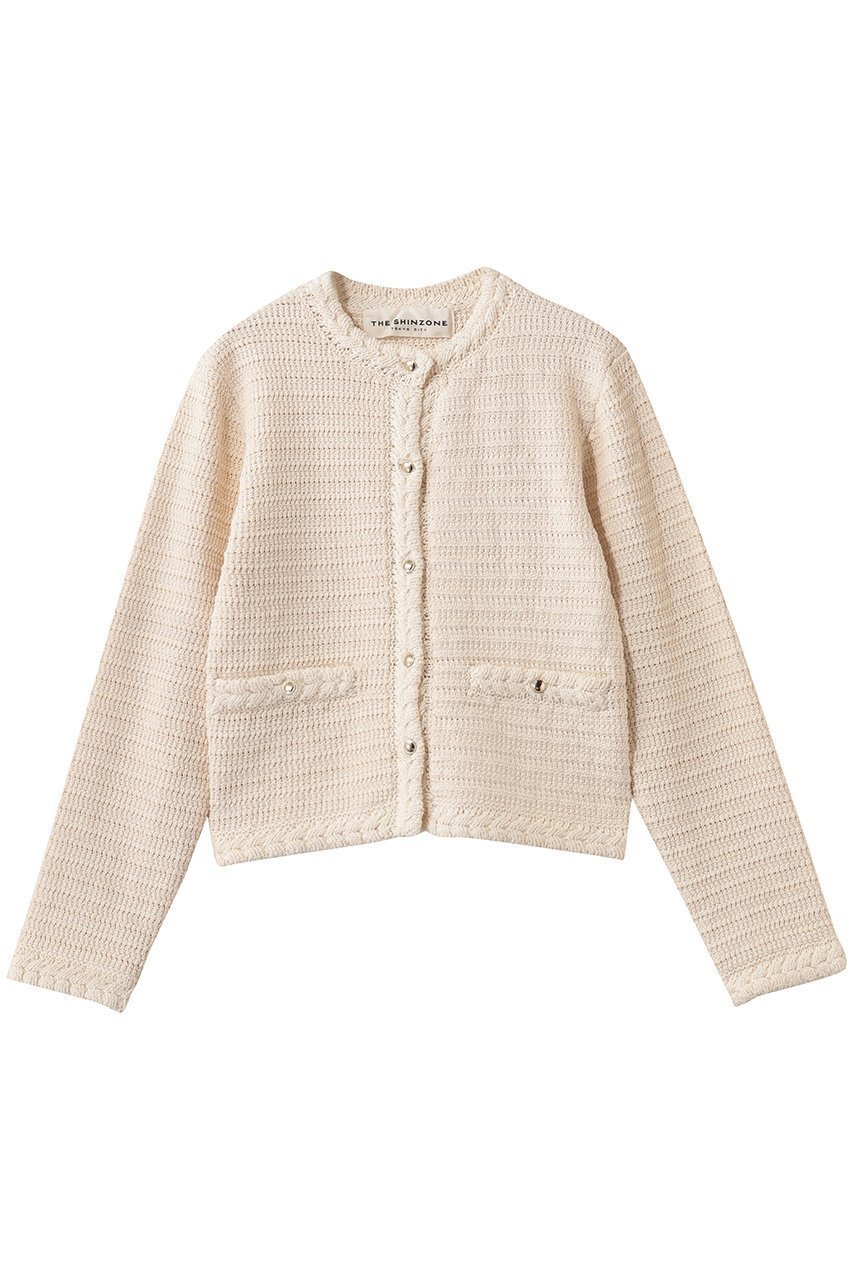 【シンゾーン/Shinzone】のクロシェニットジャケット インテリア・キッズ・メンズ・レディースファッション・服の通販 founy(ファニー) 　ファッション　Fashion　レディースファッション　Fashion for Women　アウター　Coat / Outerwear Collection　レディースジャケット・軽アウター　Jackets　2026年　2026　かぎ針　Crochet　なめらか　Smooth, Silky Texture　シルク　Silk, 100% Silk　ジャケット　Jacket, Outerwear　デニム　Denim, Jeans Material　フォーマル　Formal, Dressy　ブレード　Braid, Decorative Trim　エレガント 上品　Elegant　夏　Summer　春　Spring　S/S・春夏　SS, Spring/Summer, Warm Season　エクリュ|ID: prp329100004838655 ipo3291000000035775614