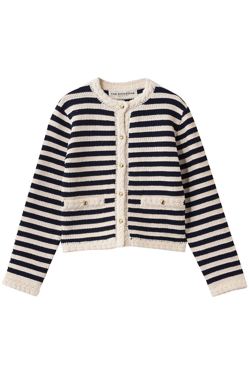 【シンゾーン/Shinzone】のクロシェニットジャケット インテリア・キッズ・メンズ・レディースファッション・服の通販 founy(ファニー) 　ファッション　Fashion　レディースファッション　Fashion for Women　アウター　Coat / Outerwear Collection　レディースジャケット・軽アウター　Jackets　2026年　2026　かぎ針　Crochet　なめらか　Smooth, Silky Texture　シルク　Silk, 100% Silk　ジャケット　Jacket, Outerwear　デニム　Denim, Jeans Material　フォーマル　Formal, Dressy　ブレード　Braid, Decorative Trim　エレガント 上品　Elegant　夏　Summer　春　Spring　S/S・春夏　SS, Spring/Summer, Warm Season　ネイビー|ID: prp329100004838655 ipo3291000000035775615
