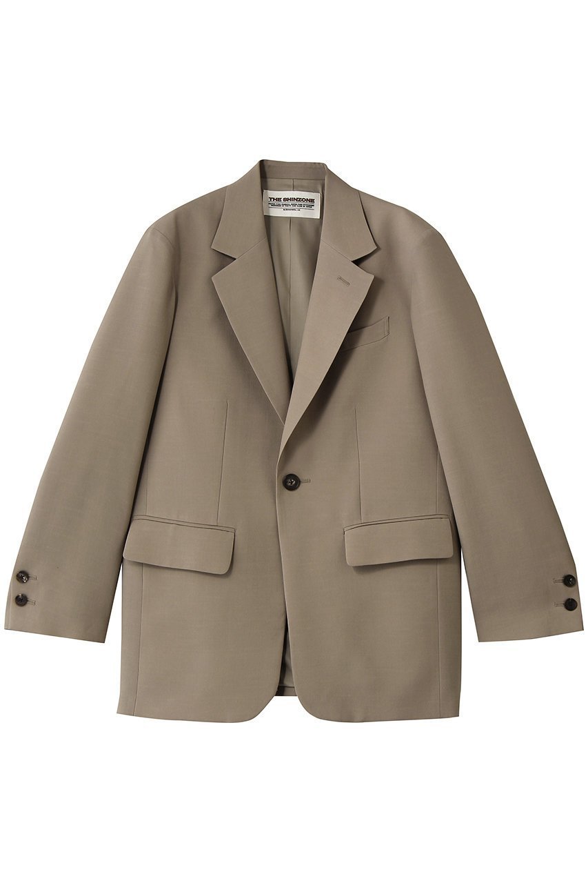 【シンゾーン/Shinzone】のオーバーサイズジャケット インテリア・キッズ・メンズ・レディースファッション・服の通販 founy(ファニー) 　ファッション　Fashion　レディースファッション　Fashion for Women　アウター　Coat / Outerwear Collection　レディースジャケット・軽アウター　Jackets　2026年　2026　おすすめ　Recommended / Our Picks　ジャケット　Jacket, Outerwear　ストライプ　Stripe, Striped Pattern　セットアップ　Set-Up, Coordinated Outfit　フォルム　Silhouette, Form　マニッシュ　Mannish, Boyish　エレガント 上品　Elegant　夏　Summer　春　Spring　S/S・春夏　SS, Spring/Summer, Warm Season　ベージュ|ID: prp329100004838657 ipo3291000000035775627