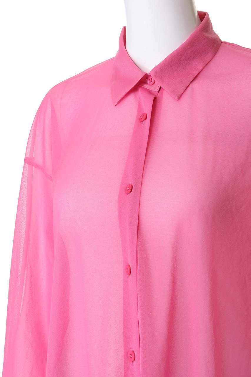 【アンクレイヴ/uncrave】のトリコットシフォン ロングシャツ 人気、トレンドファッション・服の通販 founy(ファニー) 　ファッション　Fashion　レディースファッション　Fashion for Women　トップス・カットソー　Cut & Sew Tops　シャツ・ブラウス・オフィスカジュアル　Elegant Blouses & Button-Ups　2026年　2026　ギャザー　Gathered, Ruffled　シアー　Sheer, See-Through　シフォン　Chiffon, Lightweight Fabric　ストレッチ　Stretch, Stretchy Fabric　スリット　Slit, Slit Detail　スリーブ　Sleeve, Long Sleeve / Short Sleeve　ロング　Long, Long-Length　エレガント 上品　Elegant　夏　Summer　春　Spring　S/S・春夏　SS, Spring/Summer, Warm Season　other-5|ID: prp329100004838659 ipo3291000000035259148