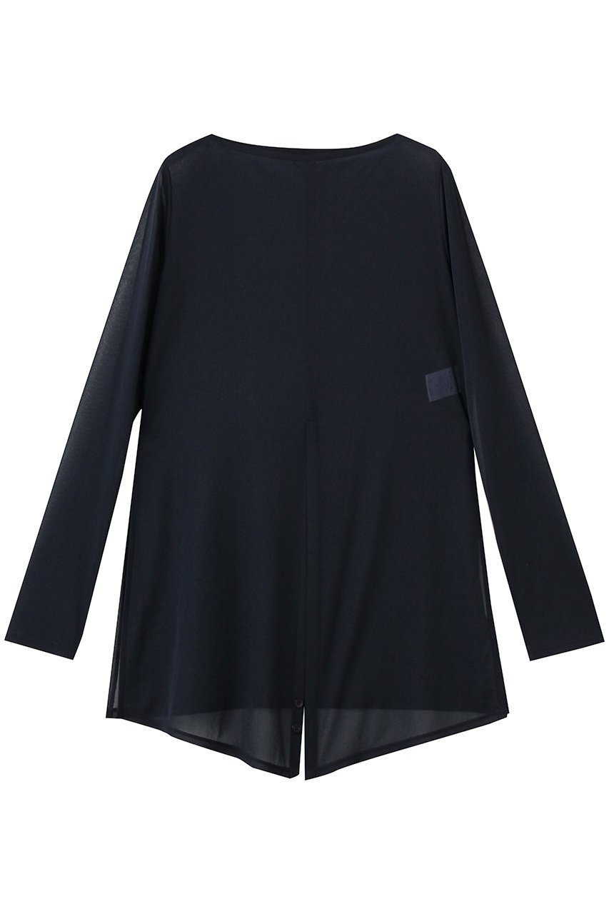 【アンクレイヴ/uncrave】のトリコットシフォン カシュクールトップス インテリア・キッズ・メンズ・レディースファッション・服の通販 founy(ファニー) 　ファッション　Fashion　レディースファッション　Fashion for Women　トップス・カットソー　Cut & Sew Tops　シャツ・ブラウス・オフィスカジュアル　Elegant Blouses & Button-Ups　2026年　2026　おすすめ　Recommended / Our Picks　カシュクール　Wrap Design　ギャザー　Gathered, Ruffled　シフォン　Chiffon, Lightweight Fabric　ストレッチ　Stretch, Stretchy Fabric　スリット　Slit, Slit Detail　スリーブ　Sleeve, Long Sleeve / Short Sleeve　フロント　Front, Front Design　ロング　Long, Long-Length　エレガント 上品　Elegant　夏　Summer　春　Spring　S/S・春夏　SS, Spring/Summer, Warm Season　ネイビー|ID: prp329100004838660 ipo3291000000035259155