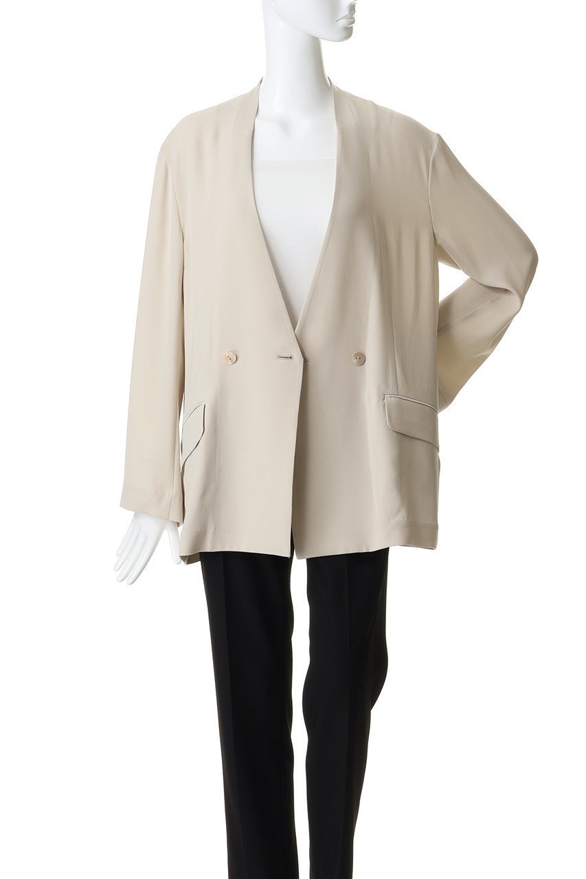 【アンクレイヴ/uncrave】のバックサテンジョーゼット ノーカラージャケット 人気、トレンドファッション・服の通販 founy(ファニー) 　ファッション　Fashion　レディースファッション　Fashion for Women　アウター　Coat / Outerwear Collection　レディースジャケット・軽アウター　Jackets　ノーカラージャケット / シンプル上品コーデ　Collarless Jackets　2026年　2026　サテン　Satin, Glossy Fabric　ジャケット　Jacket, Outerwear　ストレッチ　Stretch, Stretchy Fabric　ドレープ　Drape, Draping Fabric　吸水　Absorbent, Quick-Dry　夏　Summer　春　Spring　S/S・春夏　SS, Spring/Summer, Warm Season　other-7|ID: prp329100004838663 ipo3291000000035259193