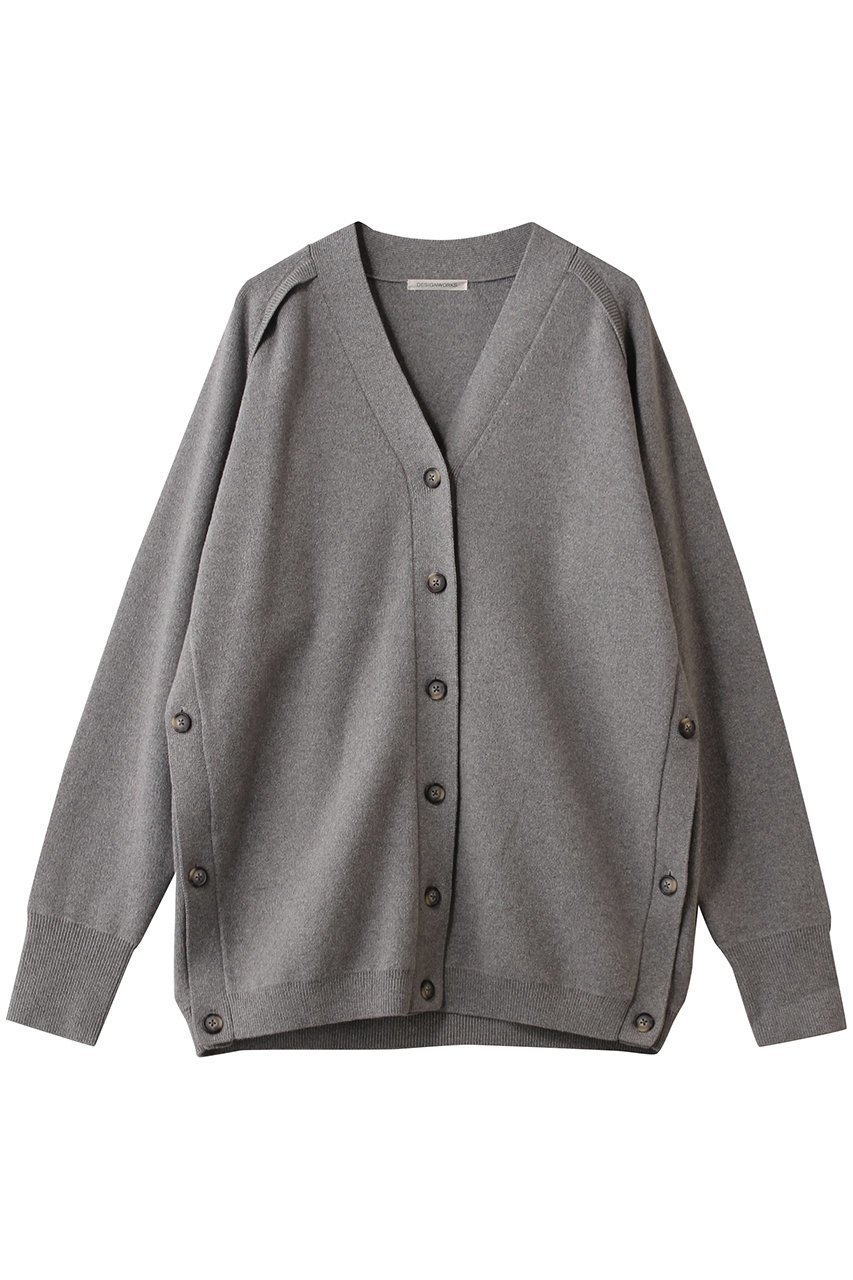 【デザイン ワークス/DESIGN WORKS】のコットンカシミヤセベラルウエーズニットカーディガン インテリア・キッズ・メンズ・レディースファッション・服の通販 founy(ファニー) 　ファッション　Fashion　レディースファッション　Fashion for Women　トップス・カットソー　Cut & Sew Tops　ニット　Knit Tops & Sweaters　カーディガン・羽織り　Layered Style Cardigans　2026年　2026　おすすめ　Recommended / Our Picks　なめらか　Smooth, Silky Texture　カットソー　Cut and Sewn Top　カーディガン　Cardigan, Knitwear　スリット　Slit, Slit Detail　ベスト　Vest, Waistcoat　夏　Summer　春　Spring　S/S・春夏　SS, Spring/Summer, Warm Season　グレー|ID: prp329100004838673 ipo3291000000035259284