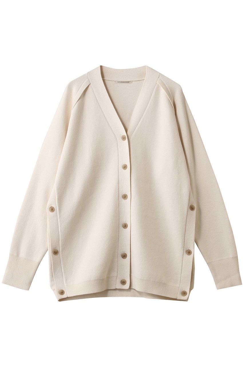 【デザイン ワークス/DESIGN WORKS】のコットンカシミヤセベラルウエーズニットカーディガン インテリア・キッズ・メンズ・レディースファッション・服の通販 founy(ファニー) 　ファッション　Fashion　レディースファッション　Fashion for Women　トップス・カットソー　Cut & Sew Tops　ニット　Knit Tops & Sweaters　カーディガン・羽織り　Layered Style Cardigans　2026年　2026　おすすめ　Recommended / Our Picks　なめらか　Smooth, Silky Texture　カットソー　Cut and Sewn Top　カーディガン　Cardigan, Knitwear　スリット　Slit, Slit Detail　ベスト　Vest, Waistcoat　再入荷　Restock / Back in Stock　夏　Summer　春　Spring　S/S・春夏　SS, Spring/Summer, Warm Season　アイボリー|ID: prp329100004838673 ipo3291000000035775713