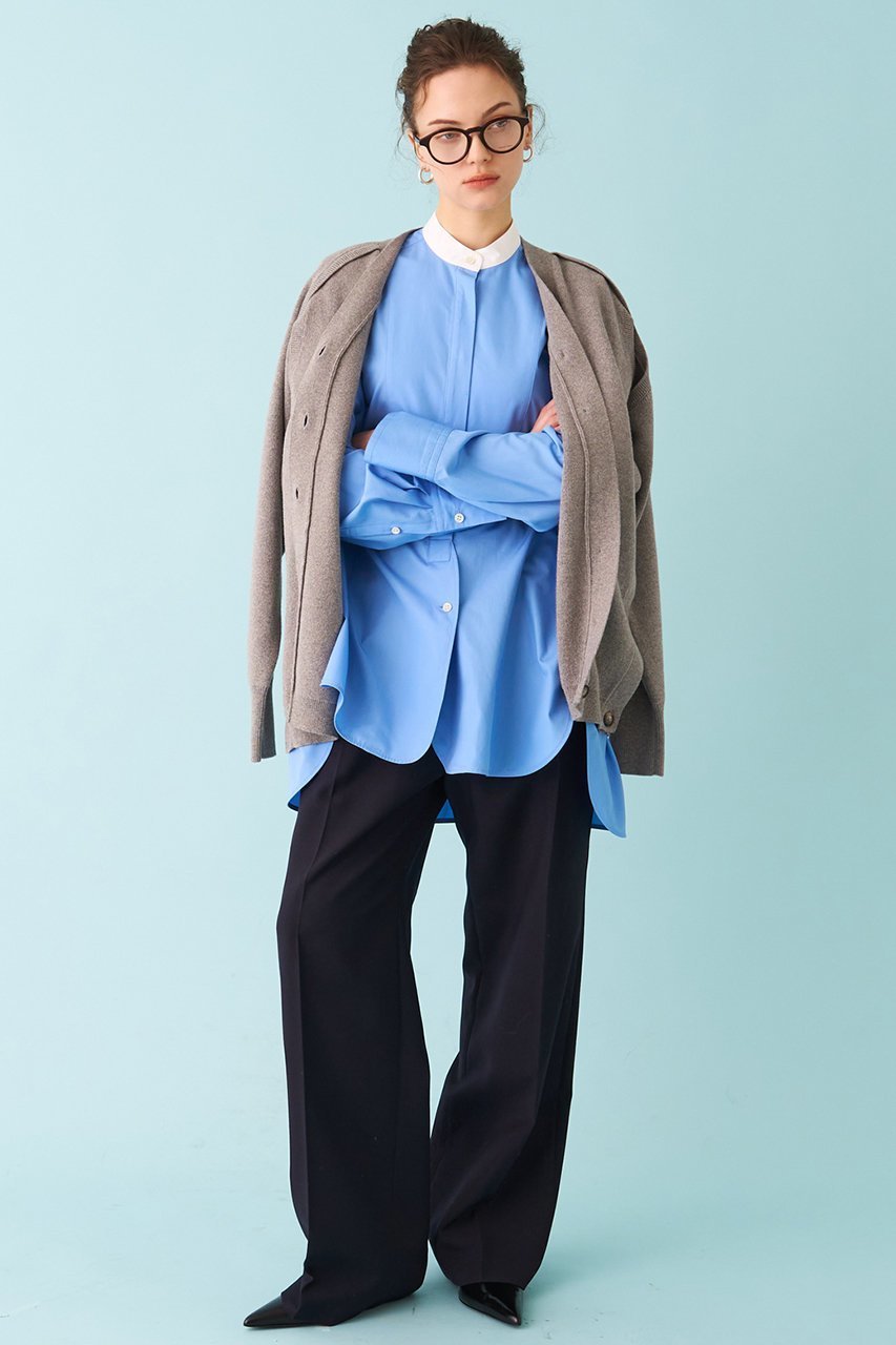 【デザイン ワークス/DESIGN WORKS】のスタンドカラーロングシャツ 人気、トレンドファッション・服の通販 founy(ファニー) 　ファッション　Fashion　レディースファッション　Fashion for Women　トップス・カットソー　Cut & Sew Tops　シャツ・ブラウス・オフィスカジュアル　Elegant Blouses & Button-Ups　2026年　2026　スリーブ　Sleeve, Long Sleeve / Short Sleeve　ドレス　Dress, One-Piece　バランス　Balance, Style Balance　ベスト　Vest, Waistcoat　ロング　Long, Long-Length　夏　Summer　春　Spring　S/S・春夏　SS, Spring/Summer, Warm Season　羽織　Haori, Light Jacket　other-6|ID: prp329100004838674 ipo3291000000035259299