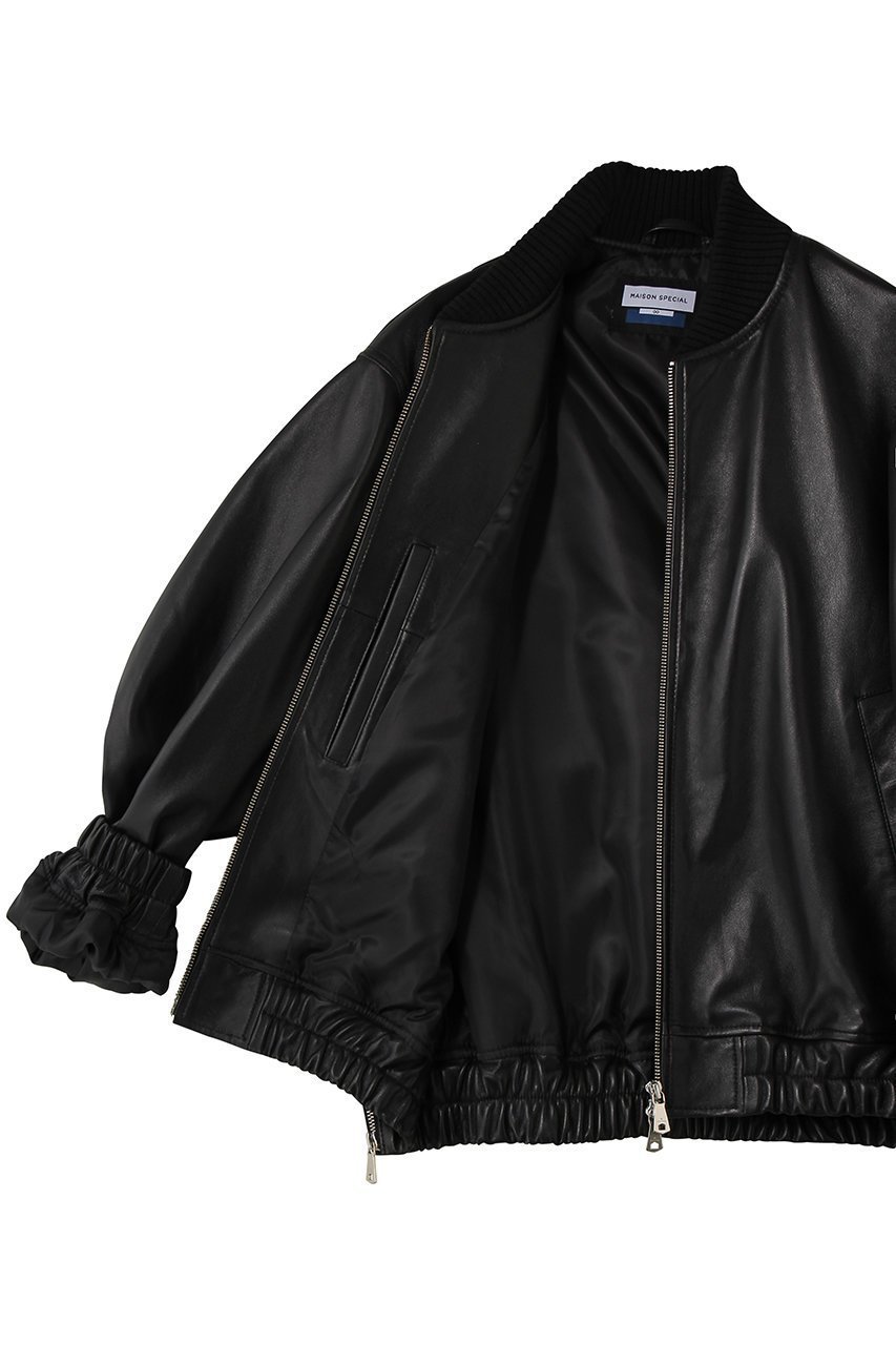 【メゾンスペシャル/MAISON SPECIAL】の【UNISEX】SHEEPレザーMA-1 人気、トレンドファッション・服の通販 founy(ファニー) 　ファッション　Fashion　レディースファッション　Fashion for Women　アウター　Coat / Outerwear Collection　コート・ロングコート・ピーコート　Long Coats, Peacoats & More　MA-1ジャケット　MA-1 Bomber Jackets / Flight Jackets　ユニセックス　Unisex, Genderless　ショルダー　Shoulder, Shoulder Strap　スタイリッシュ　Stylish, Fashionable　ドロップ　Drop Shoulder, Dropped Style　フェミニン　Feminine, Girly　other-6|ID: prp329100004838677 ipo3291000000036234566