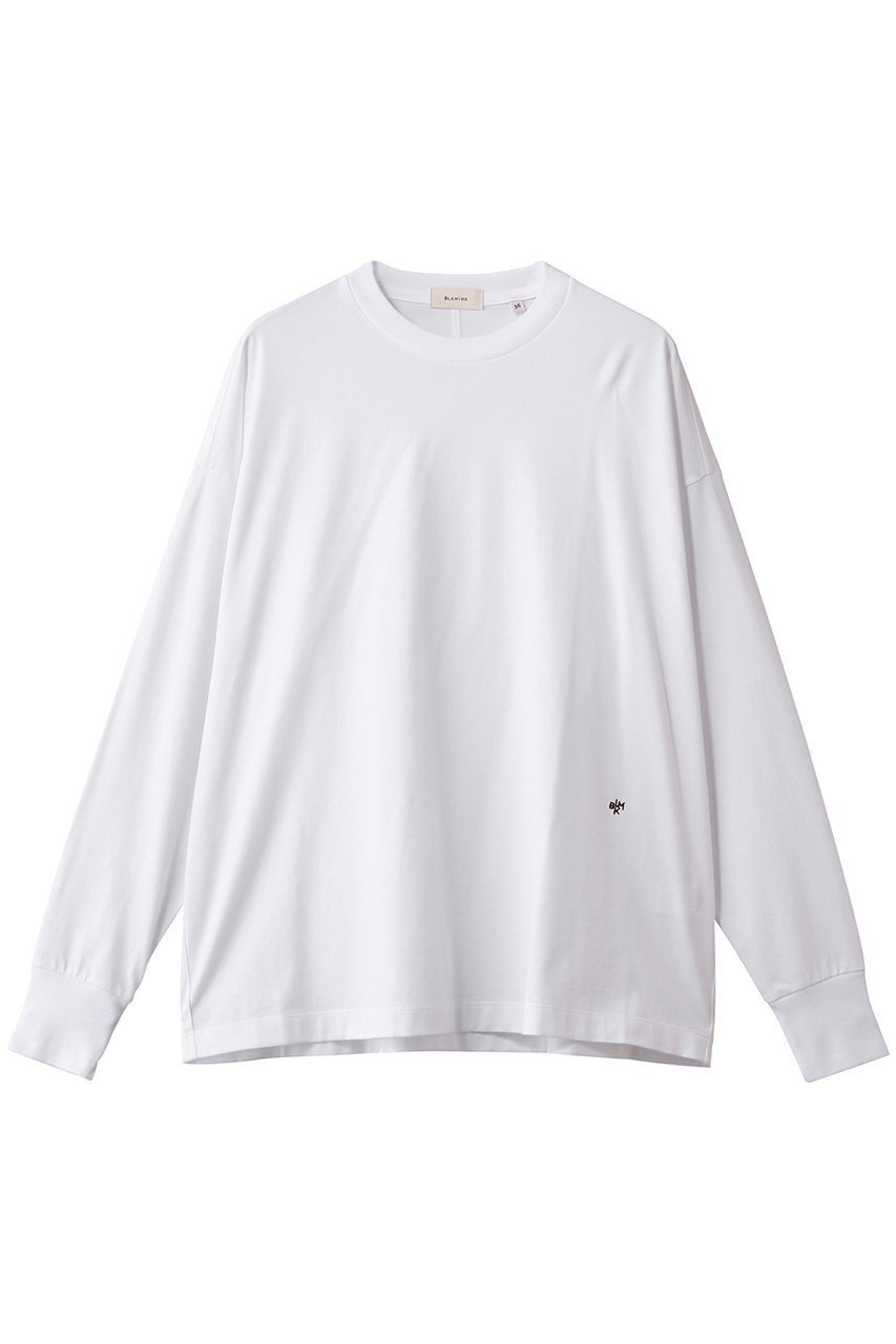 【ブラミンク/BLAMINK】の【BLMK】コットンクルーネックロングスリーブ インテリア・キッズ・メンズ・レディースファッション・服の通販 founy(ファニー) 　ファッション　Fashion　レディースファッション　Fashion for Women　トップス・カットソー　Cut & Sew Tops　シャツ・ブラウス・オフィスカジュアル　Elegant Blouses & Button-Ups　ロングTシャツ・Tシャツ　Longline T-Shirts & Tees　カットソー・ベーシックTシャツ　Cut-and-Sewn Tops / Stretch Tees & Basics　2026年　2026　インナー　Innerwear　シンプル　Simple, Minimal　スリーブ　Sleeve, Long Sleeve / Short Sleeve　ロング　Long, Long-Length　夏　Summer　定番　Standard, Basic Item　春　Spring　S/S・春夏　SS, Spring/Summer, Warm Season　ホワイト|ID: prp329100004838682 ipo3291000000035259361
