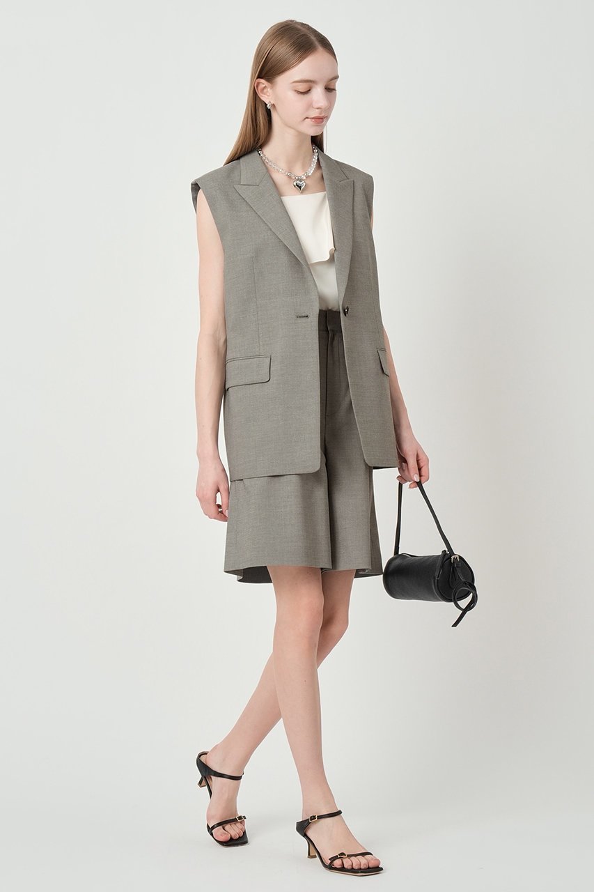 【アナイ/ANAYI】の【セットアップ対象商品】シャークスキンピークドラペルジレ 人気、トレンドファッション・服の通販 founy(ファニー) 　ファッション　Fashion　レディースファッション　Fashion for Women　アウター　Coat / Outerwear Collection　レディースジャケット・軽アウター　Jackets　2026年　2026　ジャケット　Jacket, Outerwear　セットアップ　Set-Up, Coordinated Outfit　フォルム　Silhouette, Form　ベスト　Vest, Waistcoat　エレガント 上品　Elegant　夏　Summer　春　Spring　S/S・春夏　SS, Spring/Summer, Warm Season　other-8|ID: prp329100004838692 ipo3291000000036188788