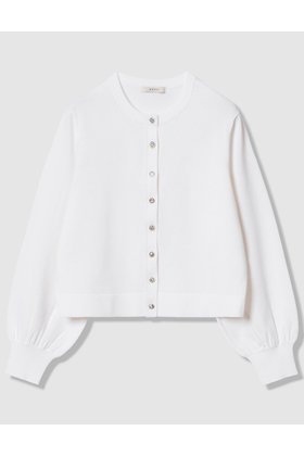 【アナイ/ANAYI】 アソートビジュー釦クルー カーディガン人気、トレンドファッション・服の通販 founy(ファニー) ファッション Fashion レディースファッション Fashion for Women トップス・カットソー Cut & Sew Tops ニット Knit Tops & Sweaters カーディガン・羽織り Layered Style Cardigans 2026年 2026 カーディガン Cardigan, Knitwear コンパクト Compact, Small Size ストレッチ Stretch, Stretchy Fabric ビジュー Bijou, Jewel-like Accent エレガント 上品 Elegant 夏 Summer 春 Spring S/S・春夏 SS, Spring/Summer, Warm Season |ID:prp329100004838693