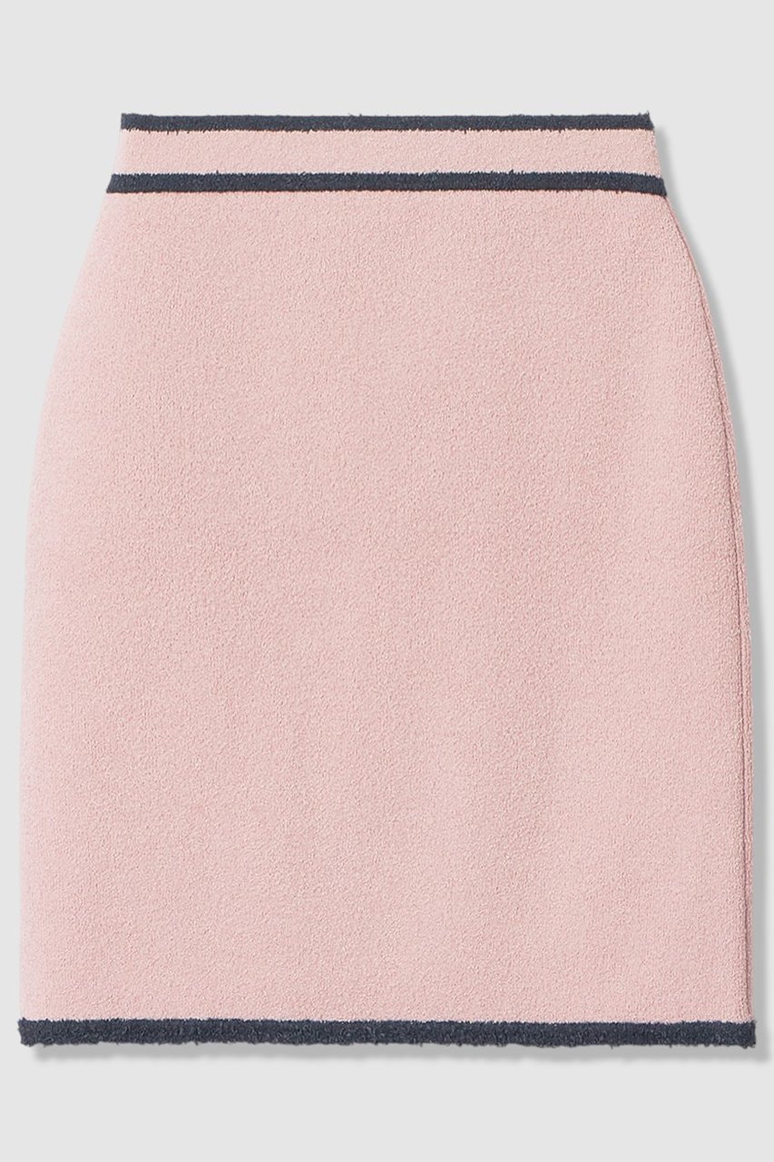 【アナイ/ANAYI】のコットンブークレ配色 スカート インテリア・キッズ・メンズ・レディースファッション・服の通販 founy(ファニー) ファッション Fashion レディースファッション Fashion for Women スカート Skirts ミニスカート Mini Skirts 2026年 2026 カーディガン Cardigan, Knitwear シンプル Simple, Minimal セットアップ Set-Up, Coordinated Outfit ダブル Double, Double-Breasted パイピング Piping, Trim Design ボトム Bottoms, Lower Wear ミニスカート Mini Skirt, Short Skirt 夏 Summer 春 Spring S/S・春夏 SS, Spring/Summer, Warm Season ピンク|ID: prp329100004838694 ipo3291000000035259458