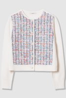 【アナイ/ANAYI】の【セットアップ対象商品】カラーミックスツイードコンビ カーディガン 人気、トレンドファッション・服の通販 founy(ファニー) ファッション Fashion レディースファッション Fashion for Women トップス・カットソー Cut & Sew Tops ニット Knit Tops & Sweaters カーディガン・羽織り Layered Style Cardigans 2026年 2026 おすすめ Recommended / Our Picks カラフル Colorful Design カーディガン Cardigan, Knitwear シルバー Silver, Metallic Silver シンプル Simple, Minimal セットアップ Set-Up, Coordinated Outfit ツイード Twill, Twill Weave デニム Denim, Jeans Material フランス France, French ミラノリブ Milano Rib, Milano Stitch メタル Metal, Metal Parts モダン Modern, Contemporary 夏 Summer 春 Spring S/S・春夏 SS, Spring/Summer, Warm Season |ID:prp329100004838697