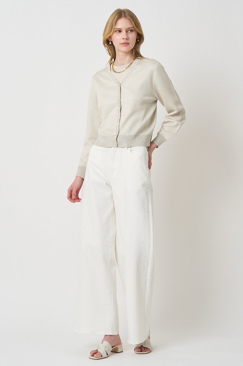 【アナイ/ANAYI】のシアーラメダブルウィーブVカーディガン 人気、トレンドファッション・服の通販 founy(ファニー) 　ファッション　Fashion　レディースファッション　Fashion for Women　トップス・カットソー　Cut & Sew Tops　ニット　Knit Tops & Sweaters　カーディガン・羽織り　Layered Style Cardigans　2026年　2026　カーディガン　Cardigan, Knitwear　シアー　Sheer, See-Through　スリーブ　Sleeve, Long Sleeve / Short Sleeve　ロング　Long, Long-Length　再入荷　Restock / Back in Stock　夏　Summer　春　Spring　S/S・春夏　SS, Spring/Summer, Warm Season　other-6|ID: prp329100004838699 ipo3291000000036234584