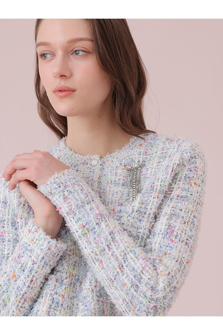 【アナイ/ANAYI】のマルティプルニットツイードジャケット 人気、トレンドファッション・服の通販 founy(ファニー) 　ファッション　Fashion　レディースファッション　Fashion for Women　アウター　Coat / Outerwear Collection　レディースジャケット・軽アウター　Jackets　2026年　2026　ジャケット　Jacket, Outerwear　スリーブ　Sleeve, Long Sleeve / Short Sleeve　ツイード　Twill, Twill Weave　フェミニン　Feminine, Girly　メタル　Metal, Metal Parts　ロング　Long, Long-Length　夏　Summer　春　Spring　S/S・春夏　SS, Spring/Summer, Warm Season　other-8|ID: prp329100004838700 ipo3291000000036188838